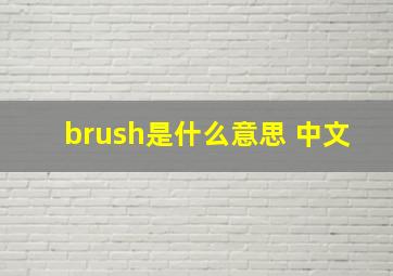 brush是什么意思 中文